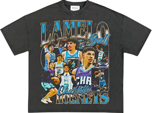 LAMELO BALL 'HORNETS' BLACK TEE - Unseen 