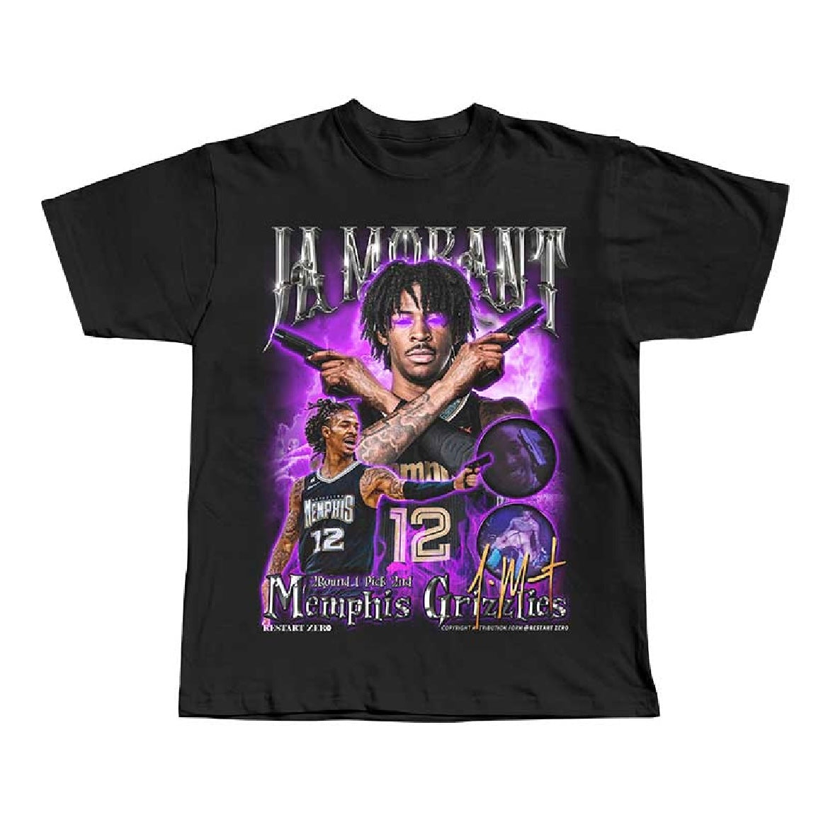 JA MORANT 'JA WICK' BLACK TEE