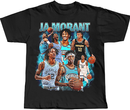 JA MORANT '12' BLACK TEE - Unseen 