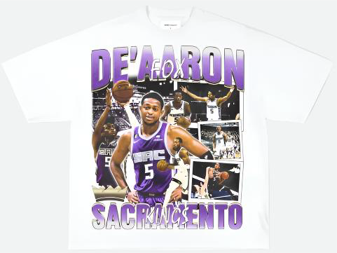 DE'AARON FOX WHITE TEE - Unseen 