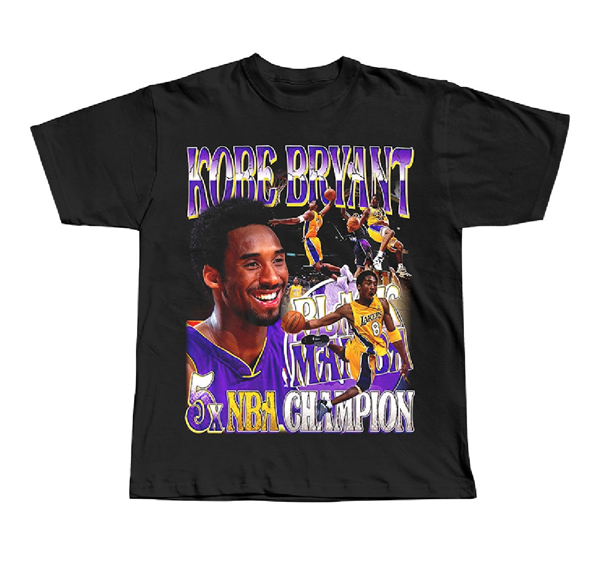 KOBE BRYANT '5 RINGS' BLACK TEE