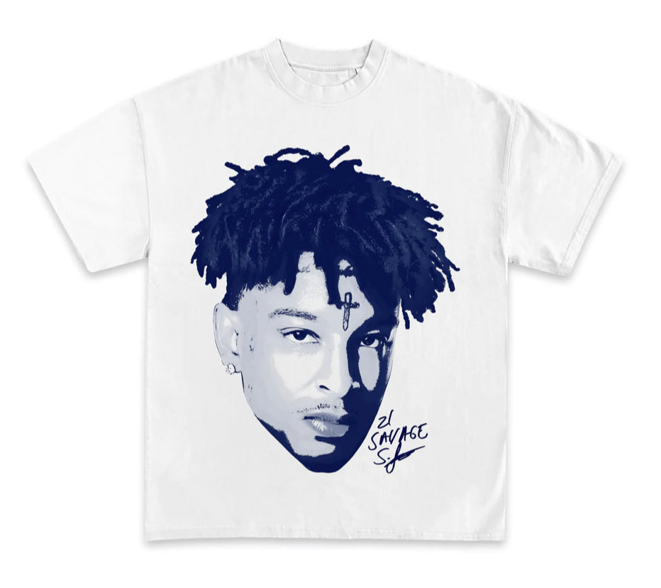 21 SAVAGE WHITE TEE