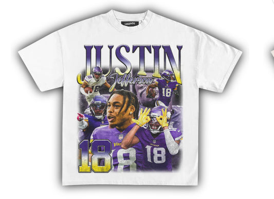 JUSTIN JEFFERSON ‘VIKINGS’ TEE - Unseen 